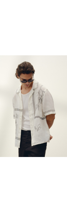 Didcot SS Shirt, Grid Flower