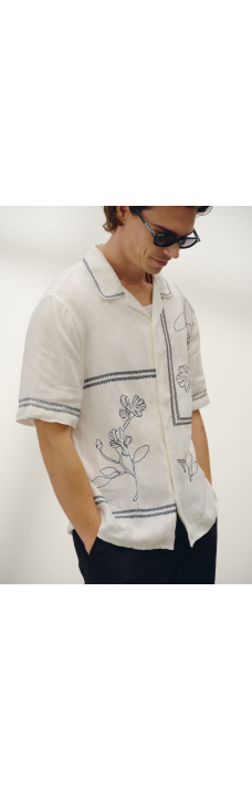 Didcot SS Shirt, Grid Flower