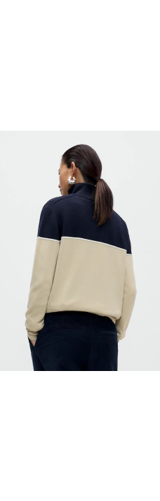 Colorblock Cardigan, Navy