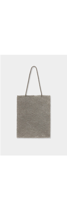 Beaded Tote Bag, Nickel