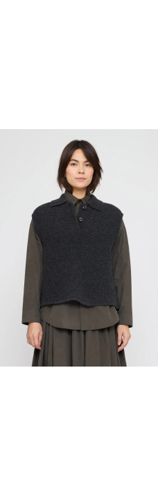 Polo Vest Pullover, Charcoal