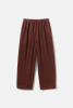 Barrel Leg Trousers, Brick Red