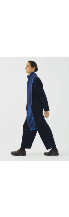 Micro Cable Scarf, Cobalt/Prune