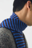 Micro Cable Scarf, Cobalt/Prune