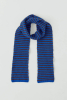 Micro Cable Scarf, Cobalt/Prune