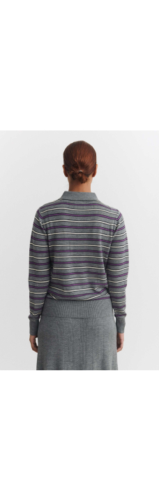 Polo LS, Steel Mel./Violet