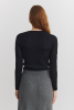 Rib Blouse, Navy
