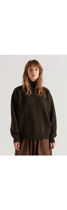 Opal Mock Neck Sweater, Coffee