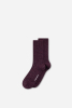 Bykle Neps Rib Sock, Dark Purple