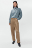 Denim Carrot Pants, Beige