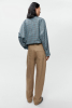 Denim Carrot Pants, Beige