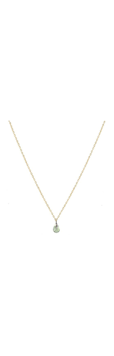 Briolette 18kt G Necklace Sapphire