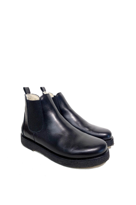 Chelsea Boot 7287 Wool, Blk Shiny
