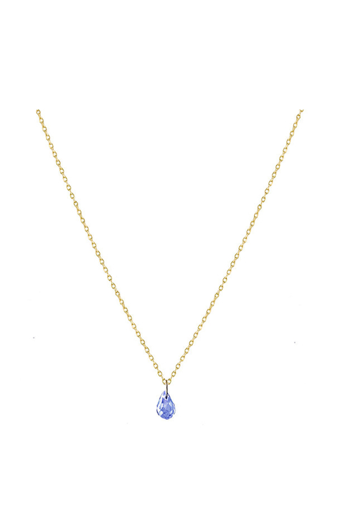 Briolette 18kt G Necklace Sapphire Blue