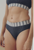 Seamless Bell Pants, Navy Striped