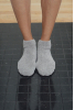 Buckle Ankle Socks, Grey Mel.