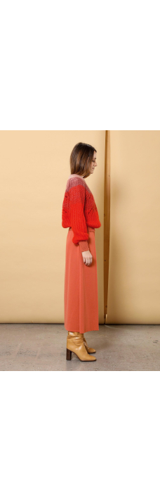 Pleated Skirt, Coral/Coral