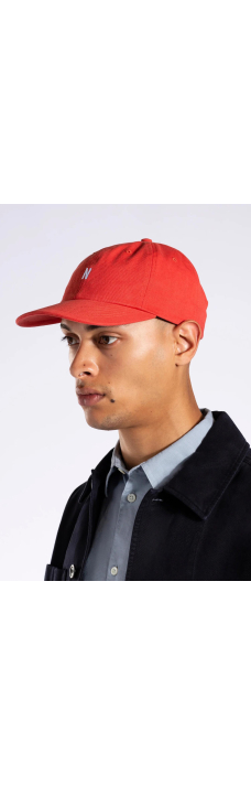 Twill Sports Cap, Red