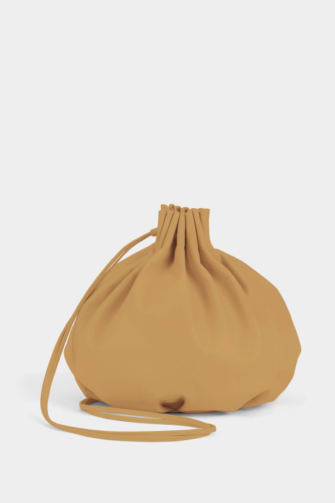 Pleated Balloon Bag 246, Tangerine