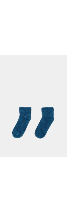 Buckle Ankle Socks, Dark Isatis Blue