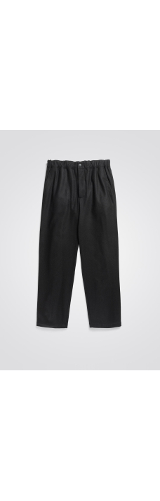 Ezra Wool Flannel Pants, Black