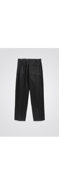 Ezra Wool Flannel Pants, Black