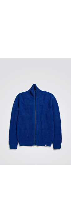 Hagen Rib Zip Jacket, Cobalt Blue