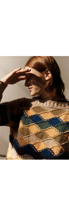 Sweater Textured Patchwork, Multi