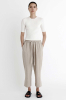 Drawstring Relaxed Trousers, Almond