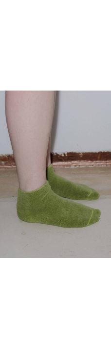 Buckle Ankle Socks, Mun Green