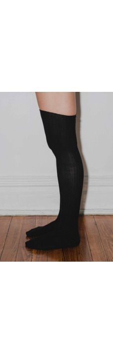 Overknee Socks, Black