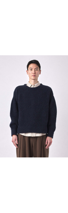 Brushed Airy Pullover, Navy