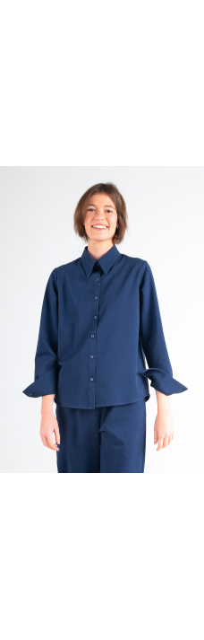 70s Shirt Twill, Azure Blue