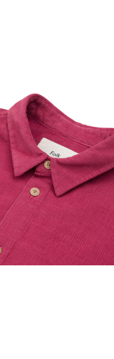 Relaxed Babycord Shirt, Pomegranate