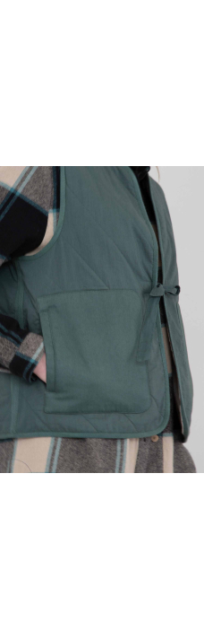 Cropped Gilet, Forest Green