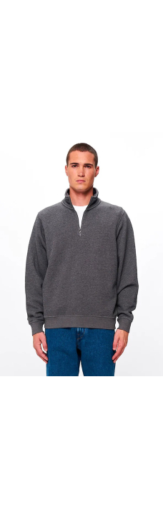 Terry Halfzip Sweater, Wolf