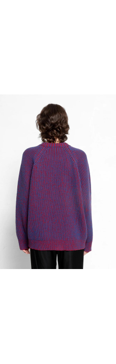 Simon Knit Sweater, Red/Blue