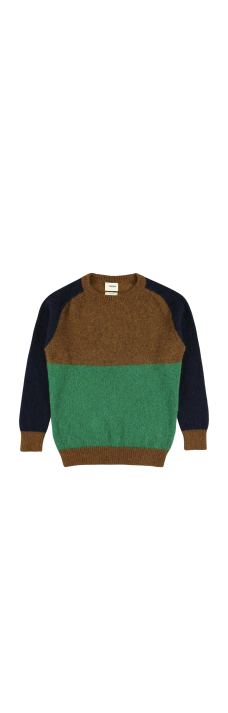 Jack Knit Sweat, Brown/Color Block
