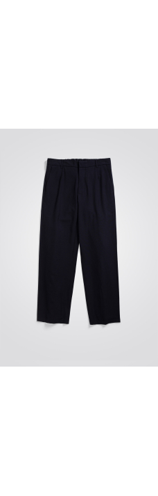 Aaren Wool Elastic Trouser, D. Navy