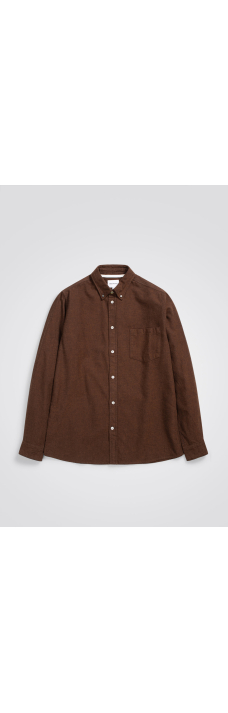 Anton Flannel Shirt, Rust Brown