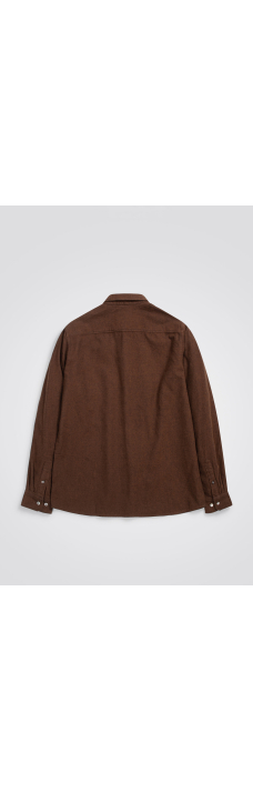 Anton Flannel Shirt, Rust Brown