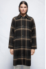 Lorien Wool Coat, Brown Check