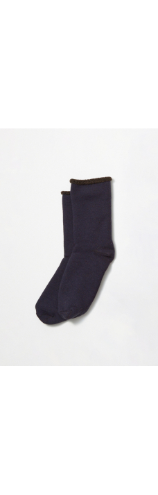 Double Face Sleeping Socks, Navy/Brown