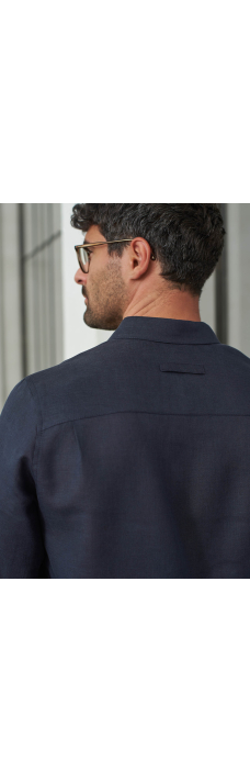 Simon Shirt, Navy Linen
