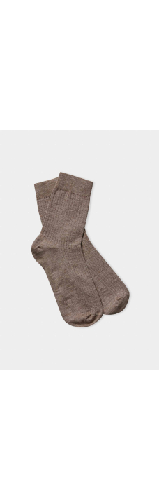 Linen Socks, Walnut