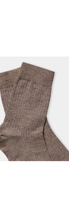 Linen Socks, Walnut