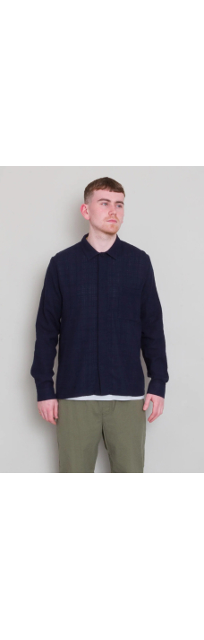 Patch Shirt, Navy Weave
