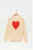 Cunha Sweater, Hearts Ecru