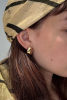 Organic Shape Earring, Gold