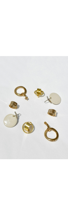 Irregular Hoop Earring, Gold